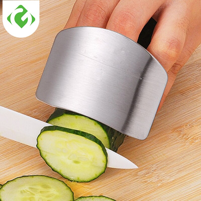 Rustfrit stål køkken tilbehør vegetabilske fingerbeskyttelsesudstyr til personlig håndsikker let at skære madlavningsværktøjer