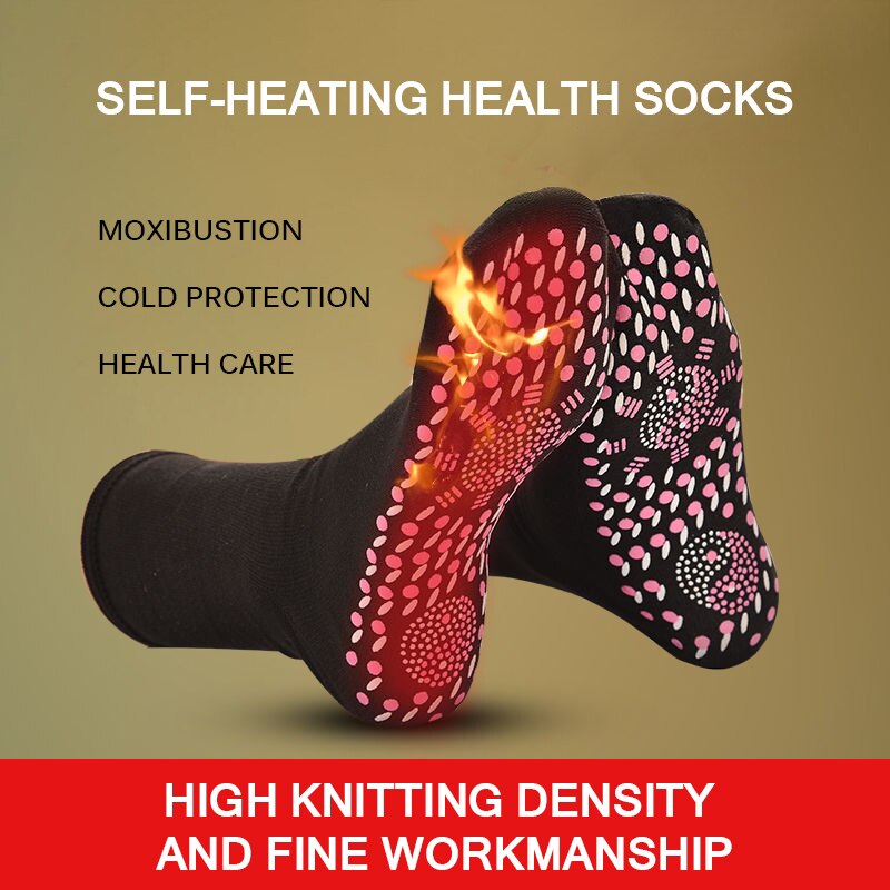 Magnetiske sokker selvopvarmende magnetisk terapi massage sokker turmalin behagelig åndbar vinter varm sok