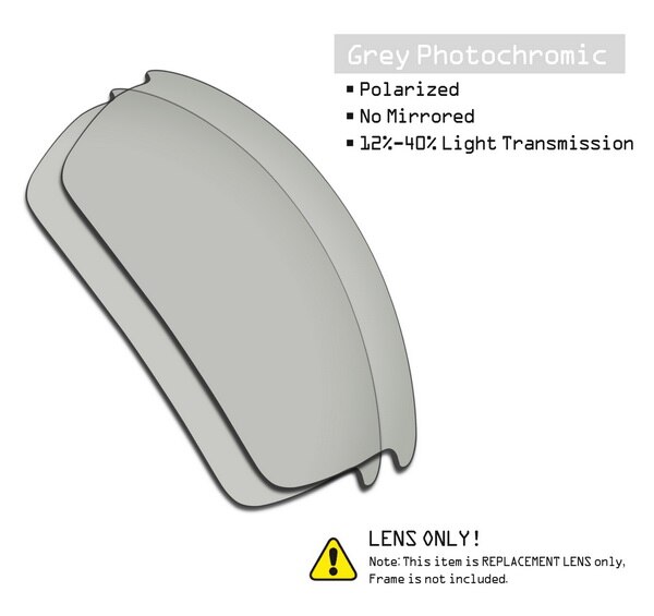 SmartVLT Polarized Replacement Lenses for Oakley Bottlecap Sunglasses - Multiple Options: Grey Photochromic