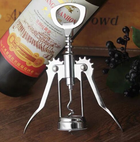 Stainless Steel Bottle Opener Waiter Metal Red Wine Opener Corkscrew Bottle Handle Bottle Pumps Corkscrews Cork Out Tool