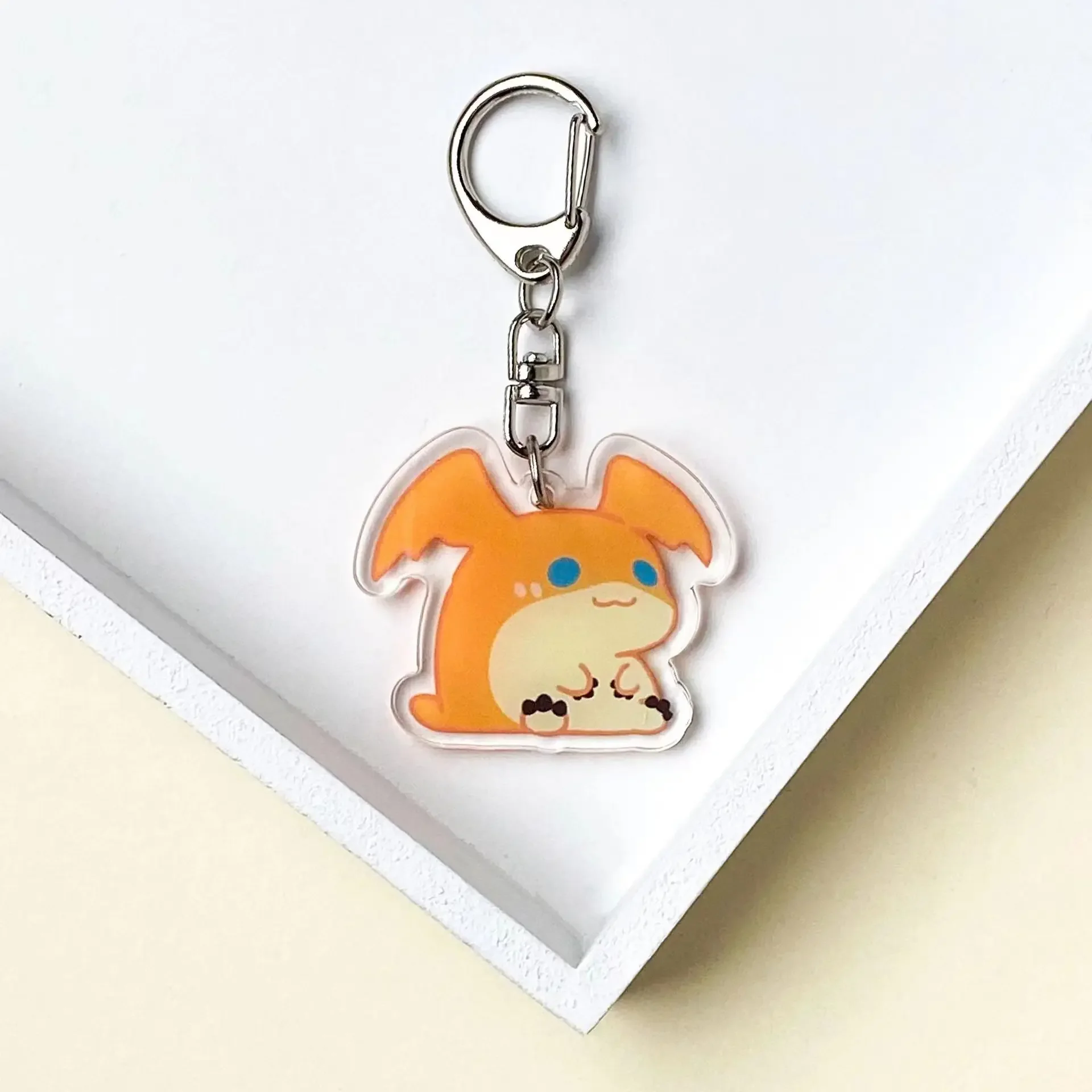 Digimon Agumon Gabumon animación periférica llavero acrílico estudiante bolso escolar accesorios lindo pareja colgante al por mayor