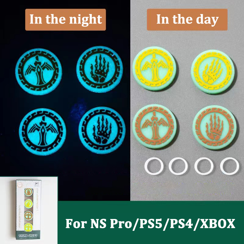For Zelda thumb grips for Nintendo switch pro controler button caps Thumb Stick Grip Cap Joystick Cover for PS5 PS4 XBOX handle: Gold