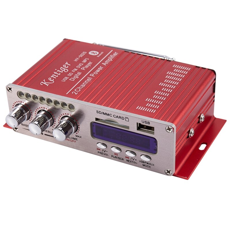 Kentiger Hy-502S 2Ch Bluetooth Hi-Fi Super Bass Uitgangsvermogen Stereo Versterker Met Afstandsbediening Usb/Sd Kaart Speler Fm radio