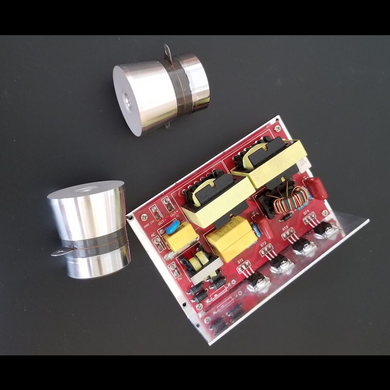 ultrasonic transducer driver 28k 100W 220V PCB generator included ultrasonic transducers 28k60w 2pieces for ultrasonic cleaner