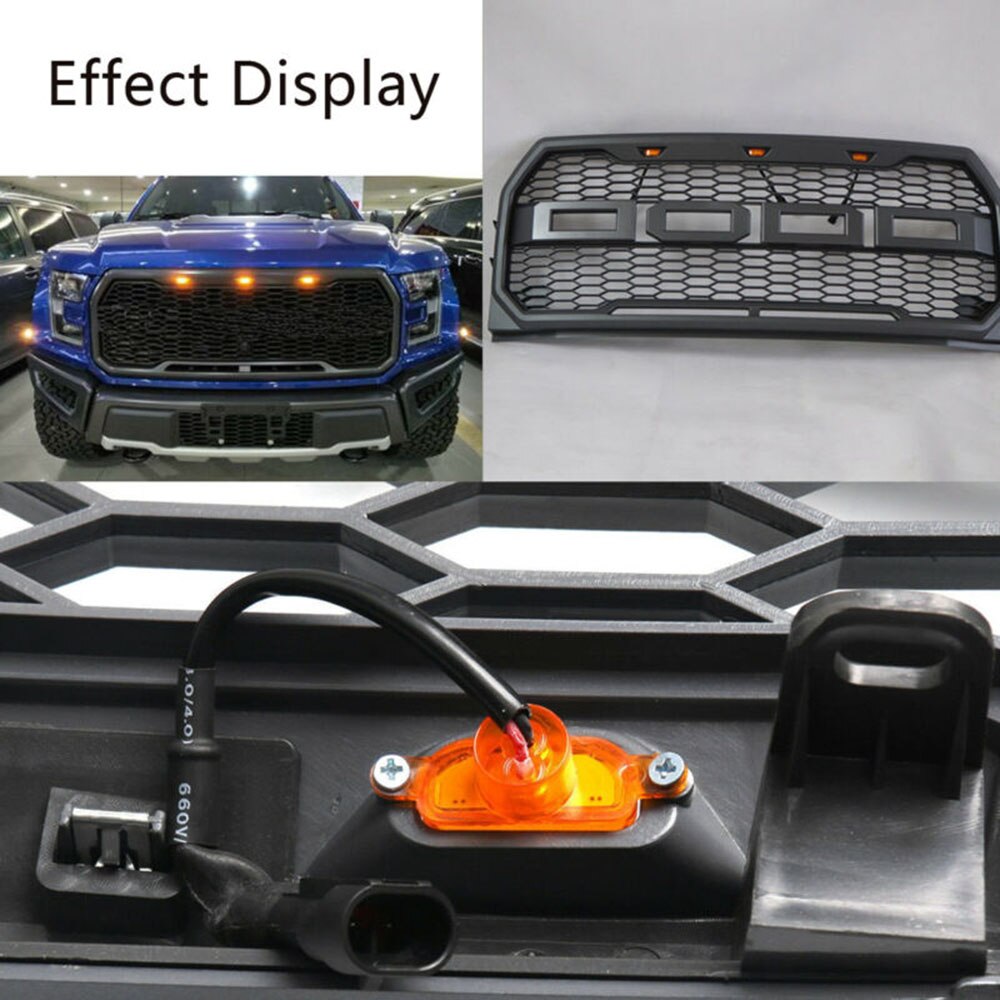 Plastic LED Light For Ford F-150 F150 Replacement Accessories Auto 959425 Bumper Grille