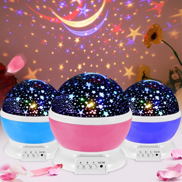 Sternen Himmel Projektor Mond Lampe Batterie USB freundlicher freundlicher Schlafzimmer Schmücken Projektion LED Nachtlicht Lampe Weihnachten