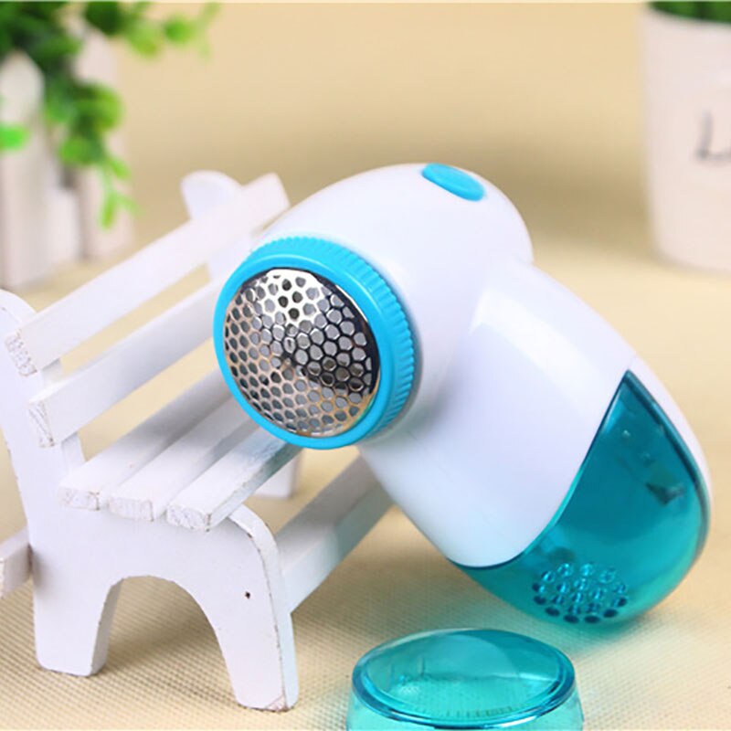 Bærbare elektriske fnugfjernere fnug stoffjerner til stof sweater tøj barbermaskine husstand fjern maskine: Blå