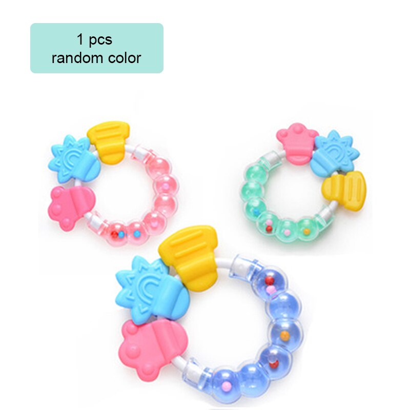 1 pcs Baby Rattles Soft glue DIY Educational Multilateral Rattle Ball With Rattles Baby Hand Catch Ball Toy Teether For Newborn: 1 pcs no box f