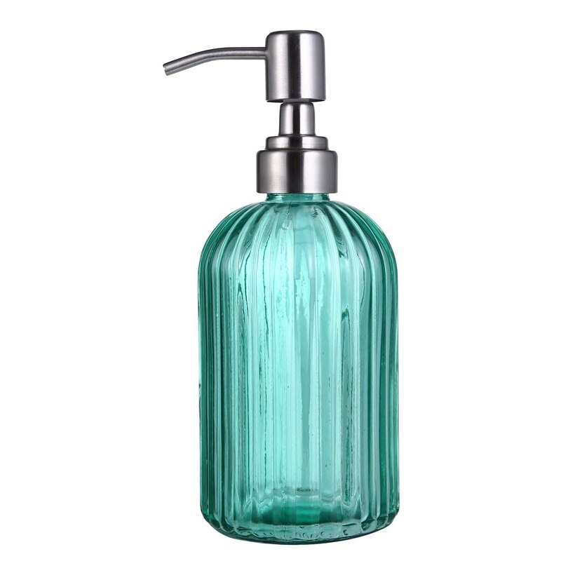 Glazen Zeepdispenser 14 Oz Handzeep Dispensers Met Roestvrij Stalen Pomp Voor Badkamer Aanrecht Keuken Accessoires