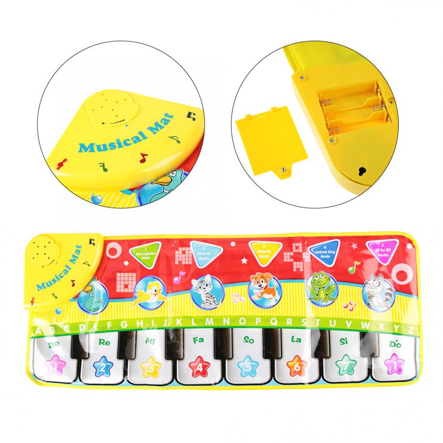 Elektrische baby muziekmat, dierenmat, kruipende piano, tapijt, russisch leren, engels, educatieve kindermat