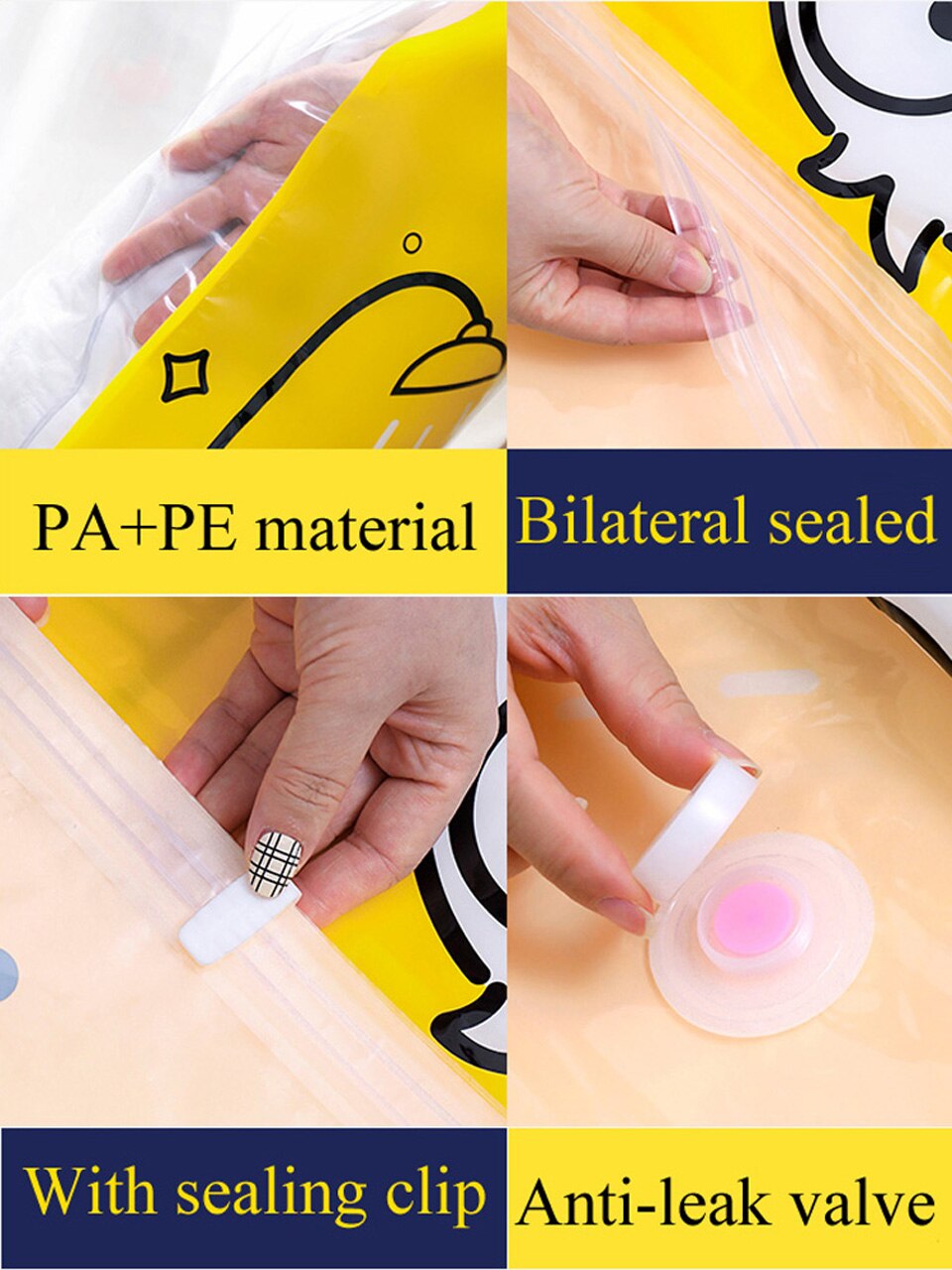 Household Large Vacuum Compression Bags Cabinets Clothes Packing Bags Sorting Bags Moving Quilt Storage Bags