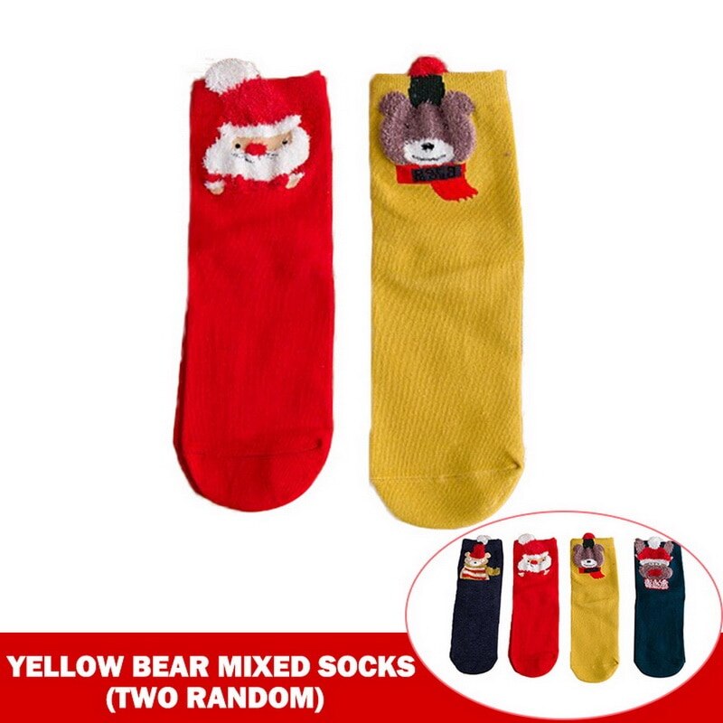 Christmas socks elk animal ears autumn and winter cotton sweet socks For year: G353351