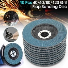 10Pcs Flap Schijven 125Mm 5Inch Schuurschijven 40/60/80/120 Grit Slijpen Wielen Blades voor Haakse Slijper