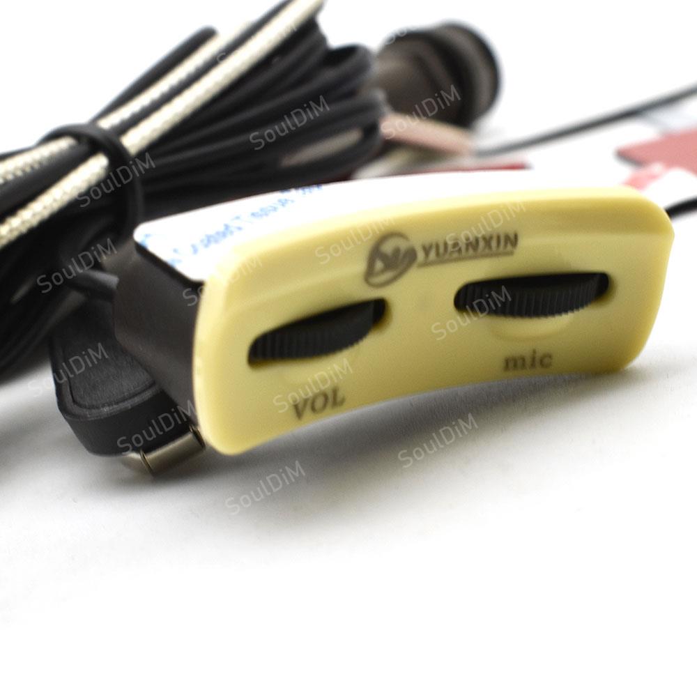 Soundhole Guitar Pickup Zinc Alloy A-202 Microphone Sound Hole Adjustable Preamp Equalizer for Acoustic Folk Guitar with Access