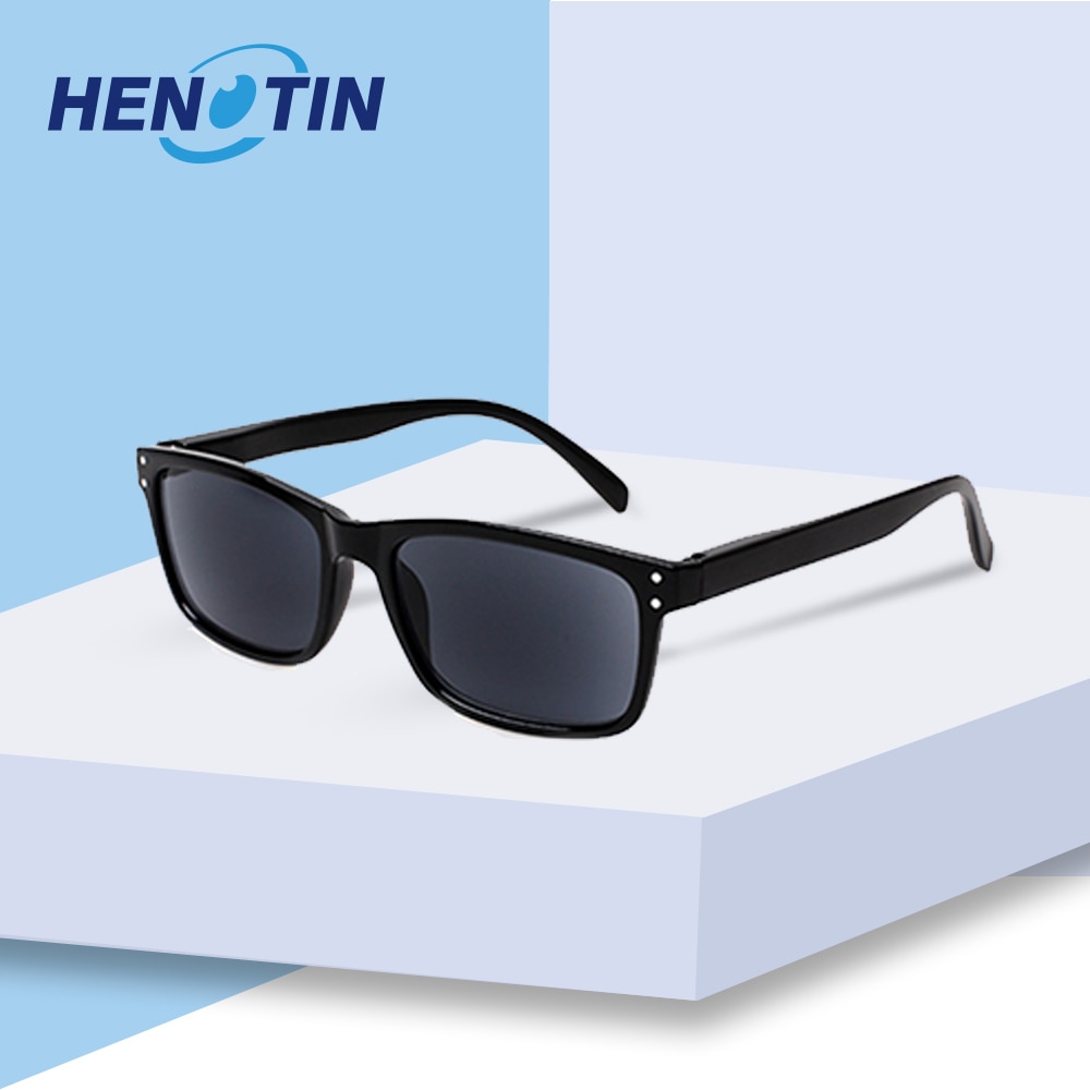 Henotin Lesebrille männer und frauen retro Frühling Scharnier rechteckigen rahmen brillen enthalten sonne leser