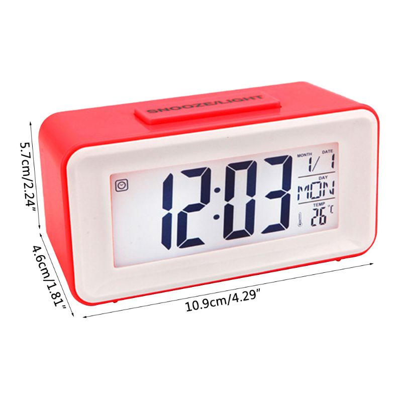 Digital LED Alarm Clocks Student Clocks With Week Snooze Thermometer Watch Electronic Table Calendar LCD Desk Timer