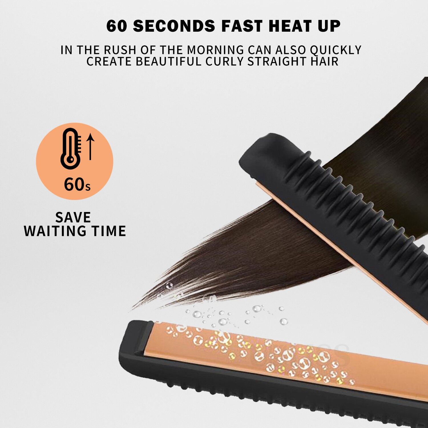 Ultra-Dunne 2 In 1 Stijltang Haar Krultang Professionele Keramische Stijltang Voor Kort Haar Vrouwen En Mannen baard Stijltang