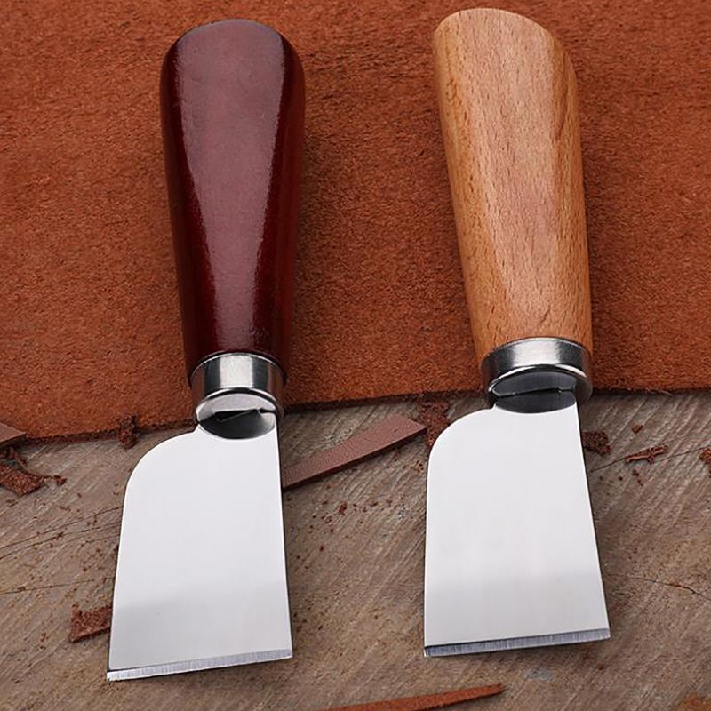 Märke bok trä färg handtag skarpt läder pyssel kniv, läder skärande handarbetsverktyg