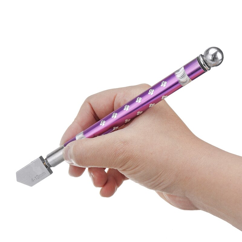1pcs Diamond Glass Cutter 4-12mm 177mm Aluminum Alloy Glasses Cutters For Hand Tool Glass Cutting Tools