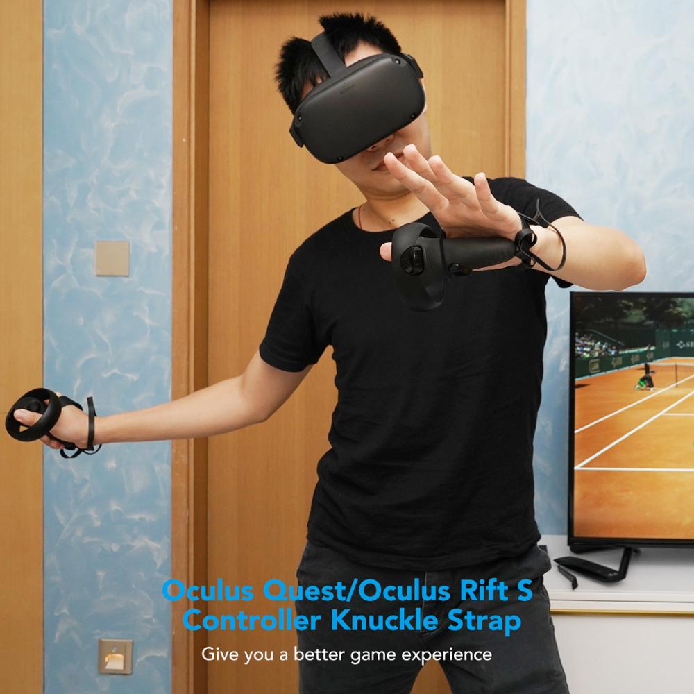 Kiwi 1kit Pu Knuckle Band Met Polsband Voor Oculus Quest/Oculus Rift S Touch Controller Grip Accessoires