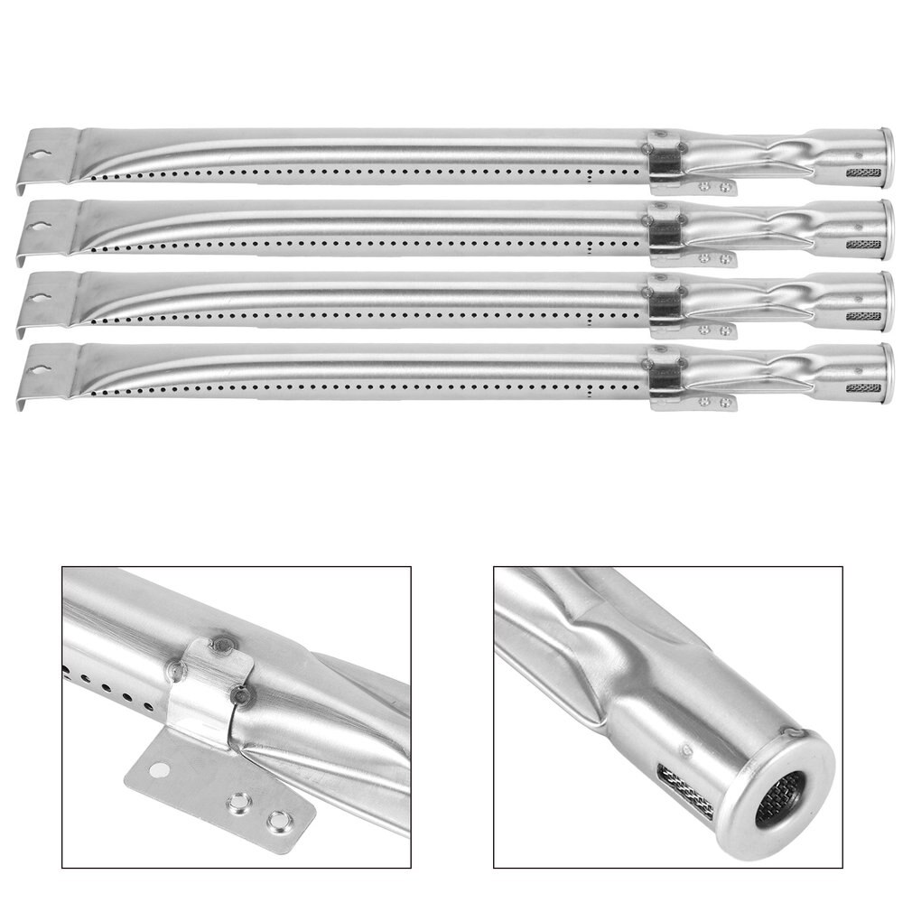 4PCS Stainless Steel Burner Replace Parts Porcelain Steel Heat Plate Replacement For Gas Grill Master