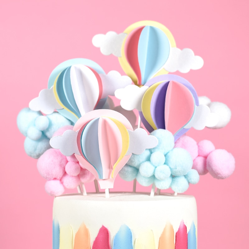 Cakesmile balloon cloud cake topper cupcake party for baking birthday decoration cake decorating tools baking accessories