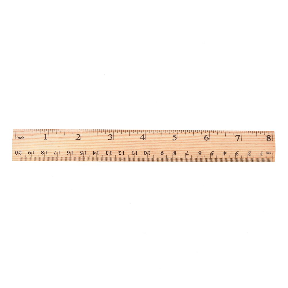 1 stücke 15cm 20cm 30cm Holz Lineal Lernen Büro Schreibwaren Lineal metrisch Regel Präzision Doppelseitige Sauerei werkzeug: 20cm