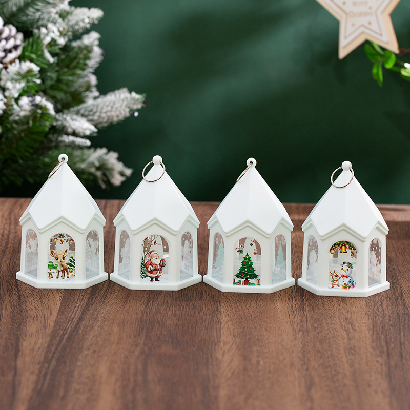 Christmas Tree Pendant Christmas Decoration Children's Luminous Retro Night Light Ornament Desktop Decoration Props