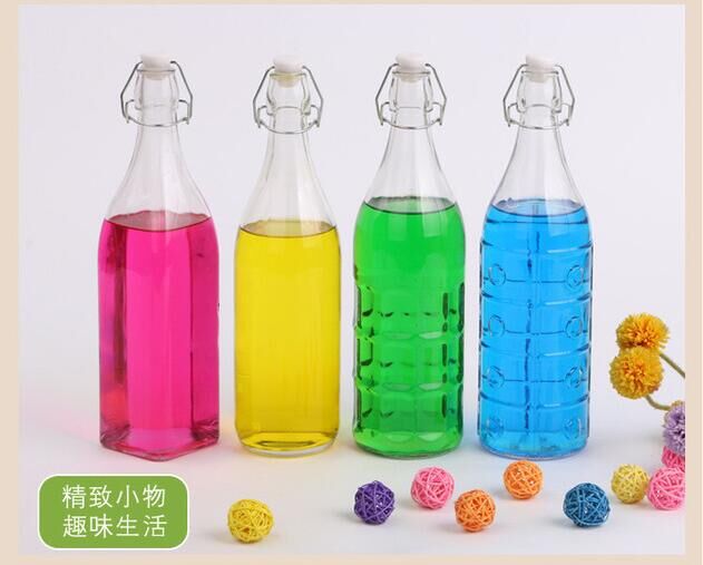 Botella de vidrio de 250/500/1000ml para especias, almacenamiento de salsa de soja, aceite, vinagre, herramientas de cocina, frascos de vidrio, 1 ud.