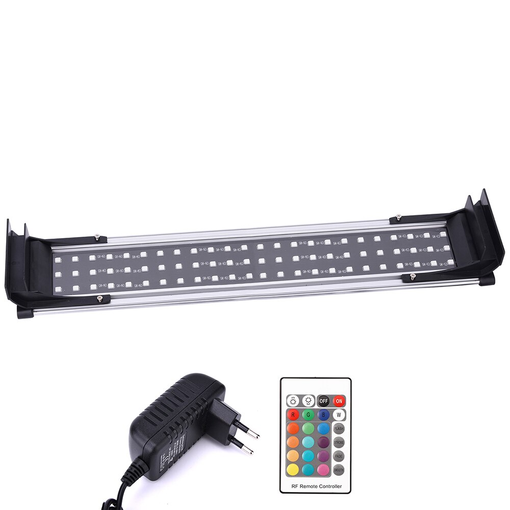 US UK EU AU Kleurrijke LED Licht Uitschuifbare Aquarium Licht LED Aquarium Licht Afstandsbediening Aquarium LED Lamp 5050 SMD RGB