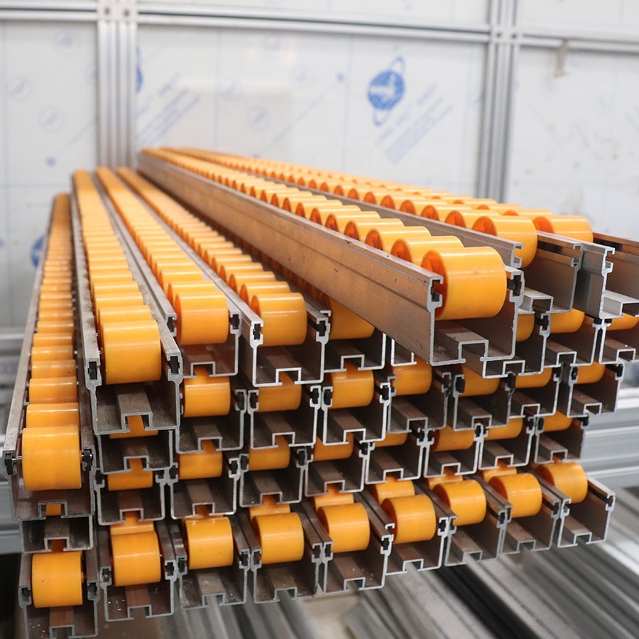 Aluminium Industrial Track plastic Roller Bearing plastic chain conveyor belt Silding rail