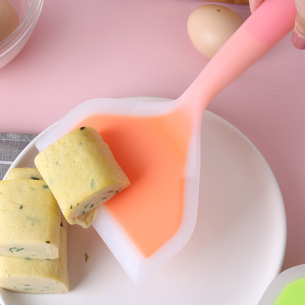 Non-stick Silicone Cooking Beef Egg Kitchen Scraper Wide Pizza Spatula Kitchen Cake Baking Scraper Home Cookware Kitchen Tool