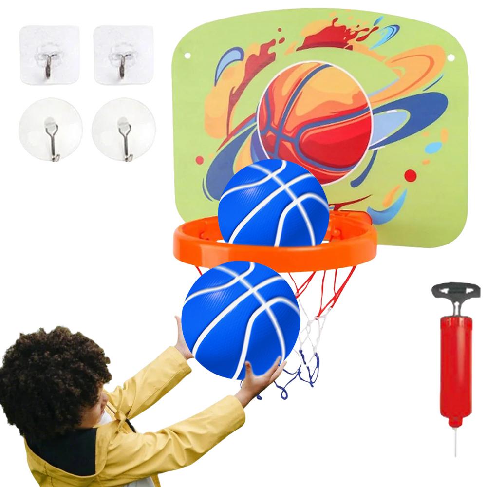 drinnen-Basketballkorb, kleiner Korb, faltbar, leuchtend Ich bin Inneren, Basketballkorb über der Tür, Basketballkorb, Schlafzimmerkorb, verstellbar: Gelb