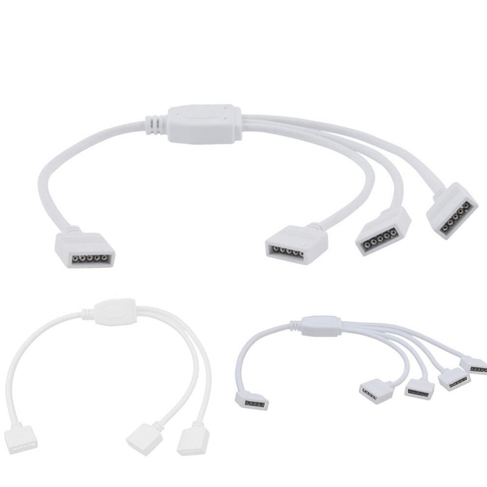 5pin Rgbw Connector Hub 1 Naar 2 3 4 Port Splitter Vrouwelijke Extension Wire Kabel Voor Smd 5050 Rgbw Rgbww led Strip Met 5 Pin Stekkers
