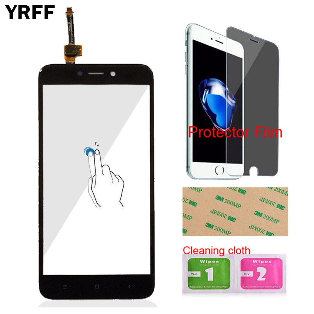 Touch Screen Voor Glas Voor Xiaomi Redmi 4X Redmi4X Touch Screen Digitizer Panel Glas Sensor 5.0 ''Mobiele Telefoon Protector film