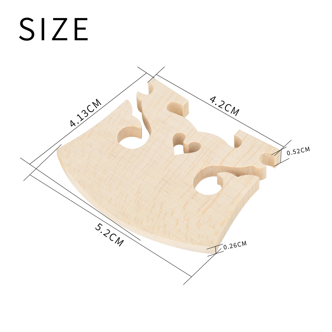 Juego de 10 Uds. De puentes de violín 4/4, instrumento de cuerda, piezas de violín, accesorios, puente de violín de madera de arce de 42mm, estilo barroco