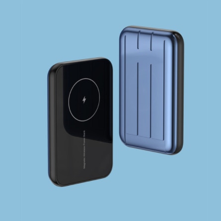 Ładowarka magnetyczna 15W moc Bank dla Magsafe iphone 12 12zawodowiec Max 12 mini ultra-cienka bezprzewodowa ładowarka skarb dodatkowa bateria: niebieski