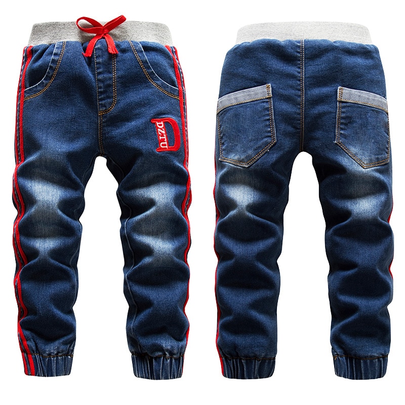 Winter Velvet Jeans for Boys Kids Washing Blue Trousers Girls Thicken Warm Leggings Children Soft Cotton Pants