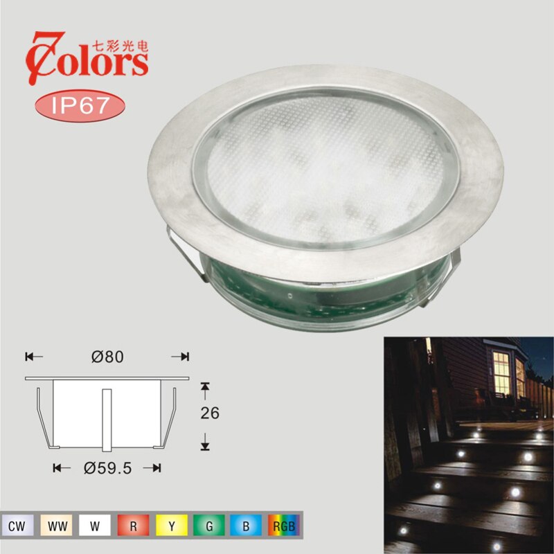 DC12V 2,5 Watt LED Stair-leuchten IP67 SMD3528 LED Patio Beleuchtung Garten Stehlampen für Dekoration und Beleuchtung Begraben Lampen