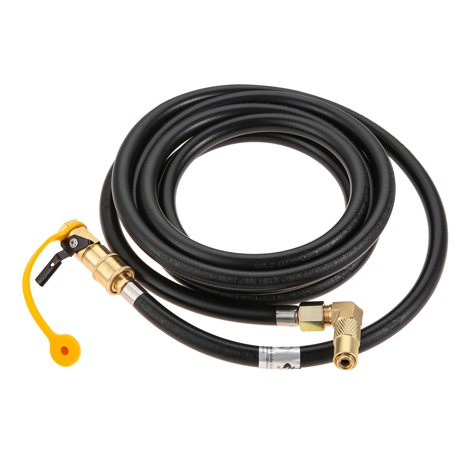 12FT Propane Gas Extension Line with 1/4&quot; Quick Disconnect Fitting Propane Extension Hose Connect Outdoor RV Trailer for Grill