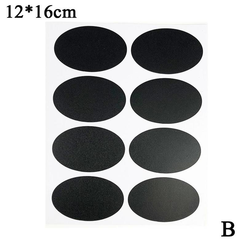 21 Stickers Oval Label Stickers Mason Jars Spice Bottle Label Stickers Pantry Food Storage Blackboard Stickers: 8 stickers