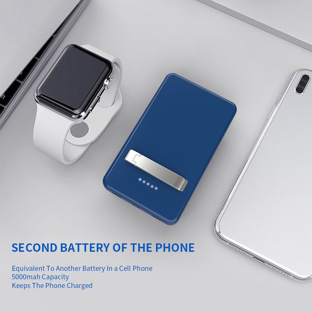PINZHENG-cargador inalámbrico Magsafe de 15W, Banco de energía de 5000mAh para iPhone 12, soporte de respaldo, Banco de energía portátil para iPhone 12 Pro Max