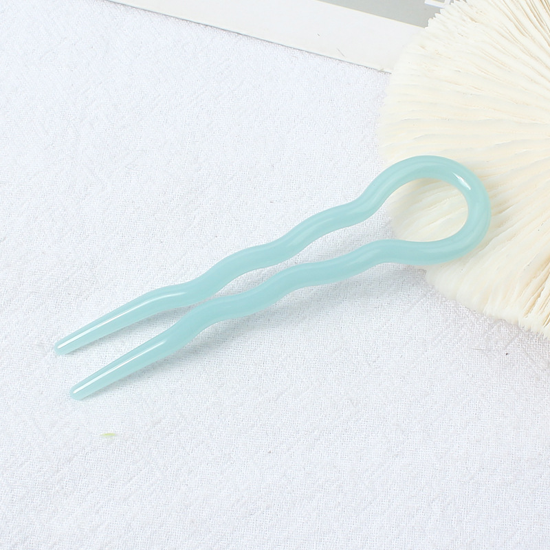 Retro moño para el cabello en forma de U palillos para el cabello Clip pasadores horquillas mujer niñas cola de caballo cabeza de albóndiga accesorios para el cabello dulces: Oro