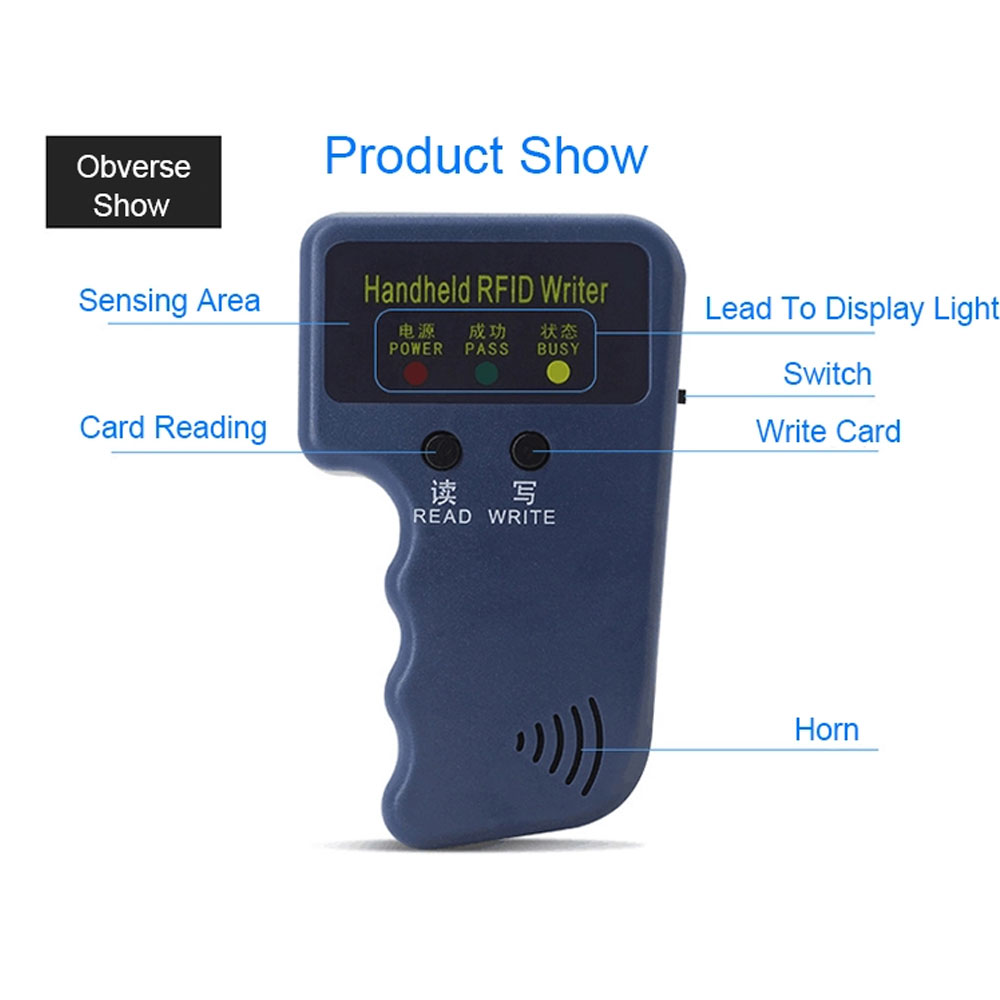 Lector de código EM4100 TK4100 RFID, dispositivo de lectura portátil de 125KHz, copiadora, escritor, duplicador, programador, EM4305, T5577, tarjetas de identificación y Keyfobs regrabables