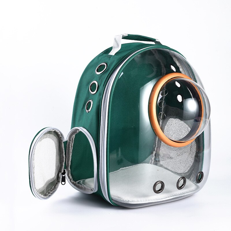 mochila transportin perro suministros para gatos transportin gato Mochila transparente para gato, bolsa de transporte para mascotas, cápsula espacial plegable y transpirable, bolsa de viaje para mascotas al aire libre: green