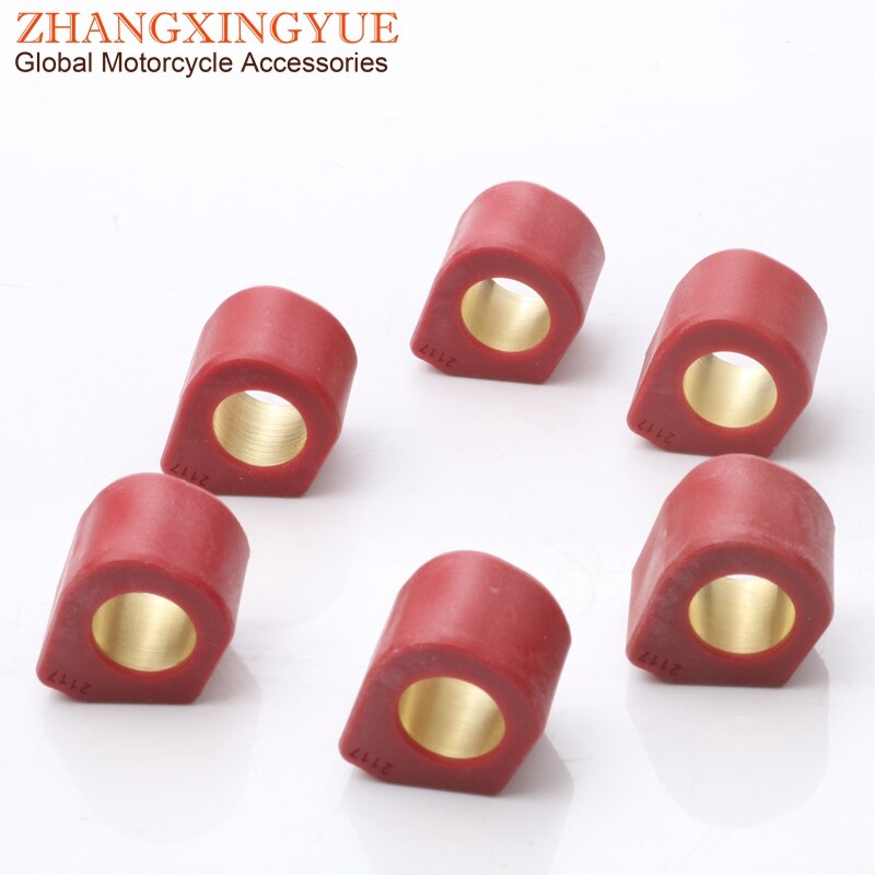6pc rendimiento variador pesos para rodillos 9 gramos 11,5 gramos 13gram 14gram 21x17mm para Piaggio X7 X8 X9 200 MP3 Yourban 250 300 Xevo