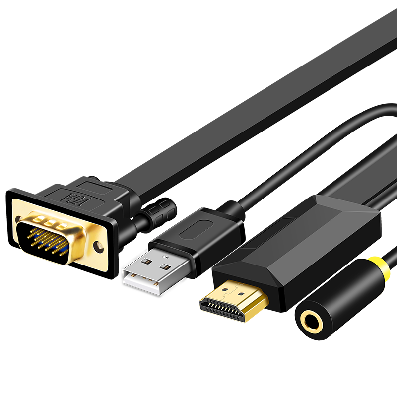 VGA zu HDMI Kabel Konverter Kabel 1M 1080P HD Stecker auf Stecker AUX VGA HDMI Konverter Kabel für Laptop PC HDTV Monitor VGA vers HDMI: Ursprünglich Titel