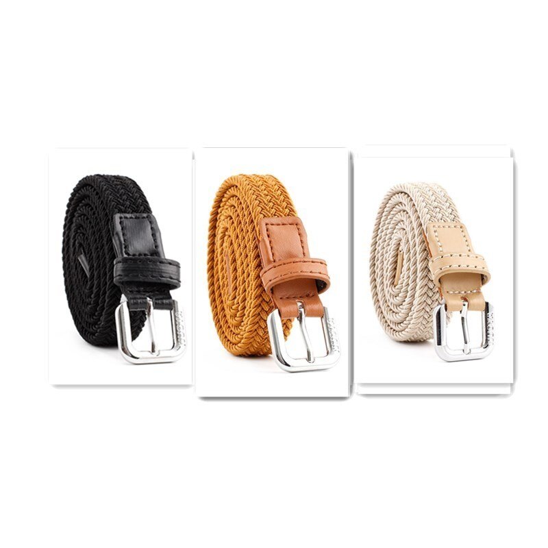 ! Set de 3 cinturones elásticos informales de 100cm para hombre, cinturones elásticos para Jeans, cinturones de punto para hombre: 6