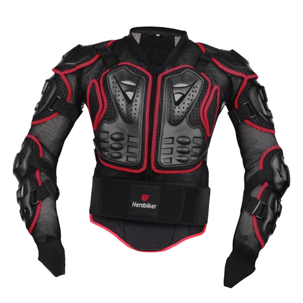 1 Suit Full Body Protector Armor Jacket Chest Protection Red L