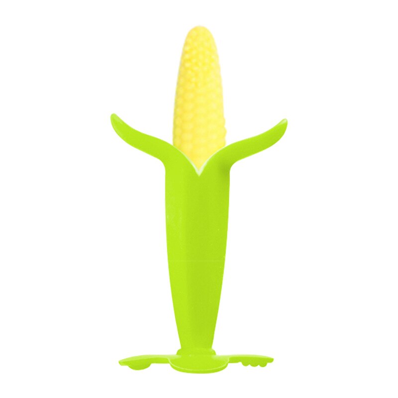 Banane Mais Baby BeißRing freundlicher BeißRing Baby Spielzeug Silikon Zahnbürste Umwelt Sicher Geschmacklos Baby Molaren Stangen Für Spaß: Gelb